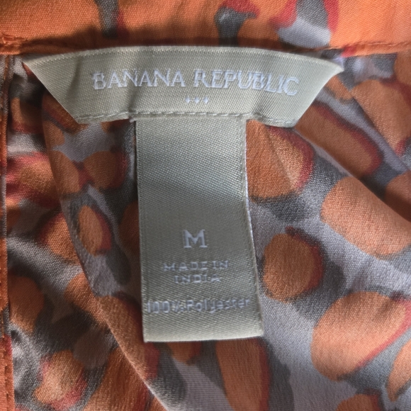 BANANA REPUBLIC Vibrant Orange Animal Print Women's Tank Top. Size M - Picture 6 of 11